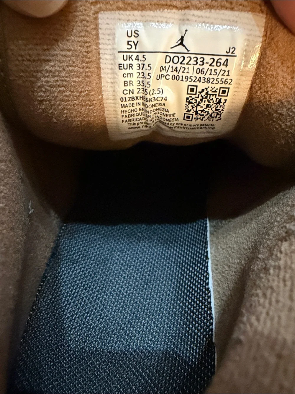 Air Jordan 1 Low Utility Teddy Bear GS Brown Fuzzy Sneakers 5Y 🧸